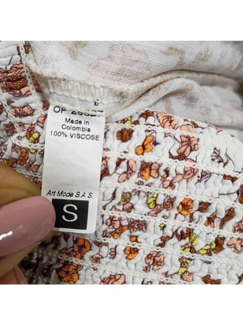 Floral High-Slit Maxi Skirt By Maaji Smocked Waist Small 100% Viscose Lightweigh - Picture 5 of 15